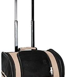 Mia's Pet Supply PET LIFE Wheeled Collapsible Breathable Airline Approved Travel Pet Dog Carrier