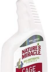 Nature's Miracle Cage Cleaner 24 Fl Oz - Small Animal Formula | Rabbit & Small Pet Accessories 8 Mia's Pet Supply Nature's Miracle Cage Cleaner 24 Fl Oz, Small Animal Formula,