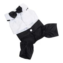 Mia's Pet Supply Small Dog Clothes Pet Stylish Wedding Shirt Formal Tuxedo