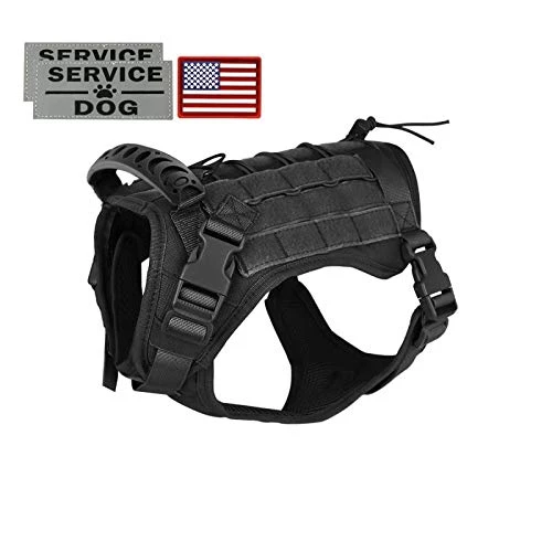 Mia's Pet Supply Tactical Dog Vest Harness & Leash Set - Durable, Adjustable, Reflective for Safety 1 Mia's Pet Supply Leashes And Harness Tactical Service Dog Vest Harness
