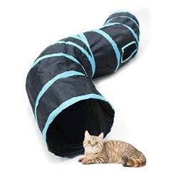 Mia's Pet Supply S-Type Cat Tunnel, 2 Way/3 Way/4 Way/5 Way Collapsible S-Shape