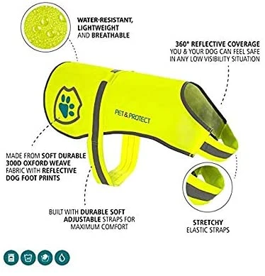 Mia's Pet Supply Apparel Pet & Protect Premium Reflective Dog Vest - High Visibility Safety Gear for Dogs 2 Mia's Pet Supply Apparel Pet & Protect Premium Dog Reflective Vest