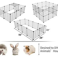 Tespo Pet Playpen - Portable Metal Wire Small Animal Cage for Indoor Use by Mia's Pet Supply 12 Mia's Pet Supply : Tespo Pet Playpen, Small Animal Cage Indoor Portable Metal Wire Yd Fence