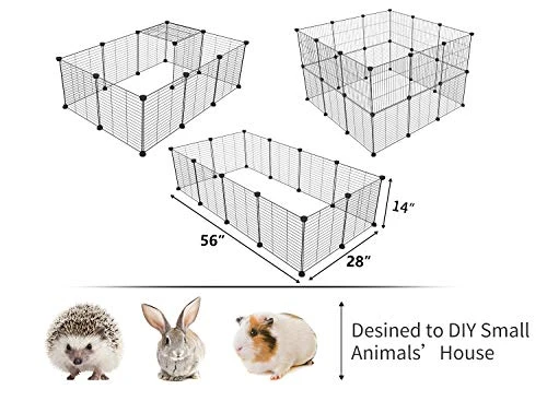 Tespo Pet Playpen - Portable Metal Wire Small Animal Cage for Indoor Use by Mia's Pet Supply 4 Mia's Pet Supply : Tespo Pet Playpen, Small Animal Cage Indoor Portable Metal Wire Yd Fence