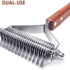 Mia's Pet Supply PawsPamper Extra Wide Undercoat Rake For Medium To Large Dogs, Cats - 20 Blade Hygiene