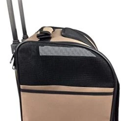 Mia's Pet Supply PET LIFE Wheeled Collapsible Breathable Airline Approved Travel Pet Dog Carrier