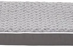 Mia's Pet Supply Ergonomic Foam Pet Dog Bed, 27 X 36 Inches, Grey Bedding