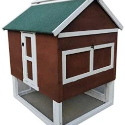 Mia's Pet Supply Omitree Deluxe Sturdy Wood Frame Plywood Chicken Coop Backyard Hen House Chicken Coop Cages