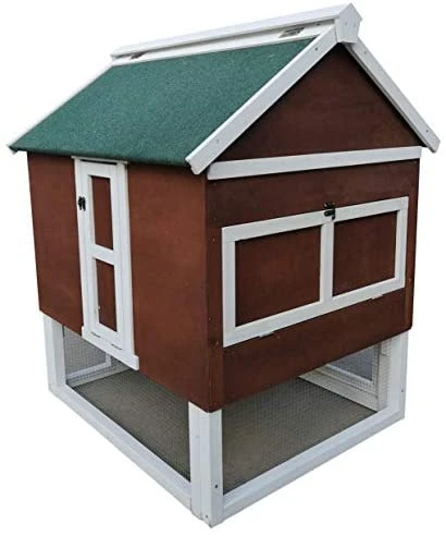 Mia's Pet Supply Omitree Deluxe Wooden Chicken Coop - Sturdy Backyard Hen House for Poultry 1 Mia's Pet Supply Omitree Deluxe Sturdy Wood Frame Plywood Chicken Coop Backyard Hen House Chicken Coop Cages