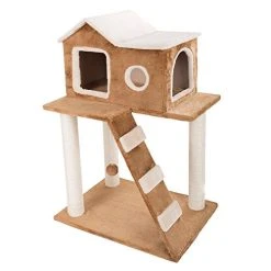 Mia's Pet Supply 3 Tier Cat Tree- Plush Multilevel Cat Tower With Scratching Posts