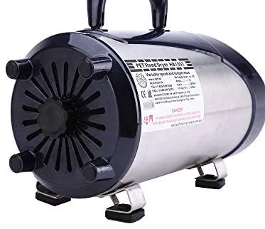 Mia's Pet Supply Adjustable Speed Pet Hair Dryer - 3.2HP Dog Grooming Blower with Heater (Black) | Professional Pet Grooming Tool 2 Mia's Pet Supply NBF Stepless Adjustable Speed Pet Hair Force Dryer Dog Professional Grooming Blower With Heater 3.2HP (Black) : Pet Supplies Hygiene