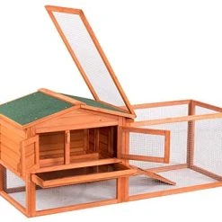 Mia's Pet Supply Tangkula Chicken Coop Outdoor Wooden Chicken Coop Garden Backyard Farm Bunny