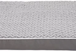 Mia's Pet Supply Ergonomic Foam Pet Dog Bed, 27 X 36 Inches, Grey Bedding