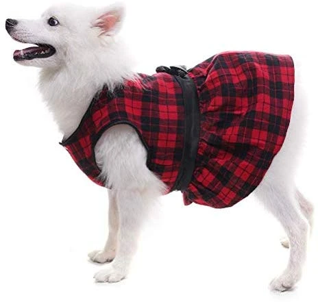 Mia's Pet Supply Plaid Fleece Dog Jacket for Large Dogs - Cozy & Stylish Apparel 1 Mia's Pet Supply Apparel Plaid Fleece Dress Dog Jacket For Large Dogs