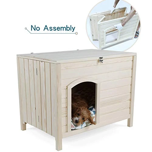 Promo Mia's Pet Supply Petsfit Portable Wooden Dog House - Durable & Stylish Pet Shelter 1 Mia's Pet Supply Petsfit Portable Wooden Dog House Houses, Pens & Crates