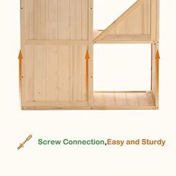 Mia's Pet Supply Mcombo Cat House With Scratcher, Wood Cat Condo Furniture