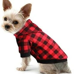 Mia's Pet Supply Apparel Plaid Dog Hoodie Sweatshirt Dog Sweater