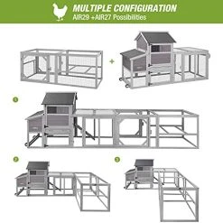Mia's Pet Supply Chicken Coop Cages 81in Mobile Chicken Coop Multi-Level Hen House