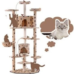 Mia's Pet Supply Tangkula Cat Tree, Kitten Condo Multi-Level Activity Tower Pet Furniture