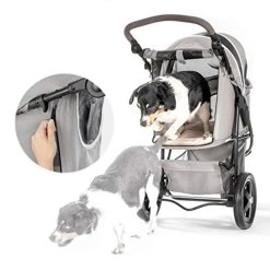 Mia's Pet Supply Luxury Pet Stroller For Puppy, Senior Dog Or Cat Travel