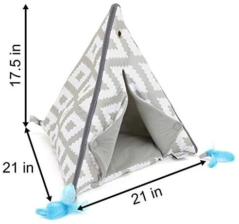 Mia's Pet Supply Kitty City Small Teepee & Feather Toy - Interactive Cat Toys for Indoor Cats 5 Mia's Pet Supply Kitty City Small Teepee And Feather Toy, Cat Toys