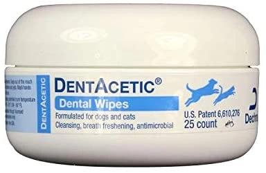 Dechra DentAcetic Dental Wipes for Dogs & Cats - 25ct | Mia's Pet Supply Hygiene 1 Mia's Pet Supply Hygiene Dechra DentAcetic Dental Wipes For Dogs & Cats (25ct)