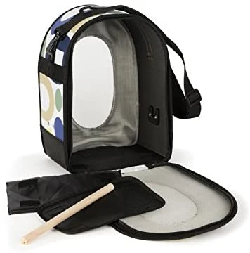 Mia's Pet Supply Soft-Sided Bird Travel Carrier with Perch - Small, Multicolor | Lightweight & Durable Pet Travel Bag 3 Mia's Pet Supply Prevue Pet Products Soft Sided Bird Travel Carrier With Perch Small, Multicolor