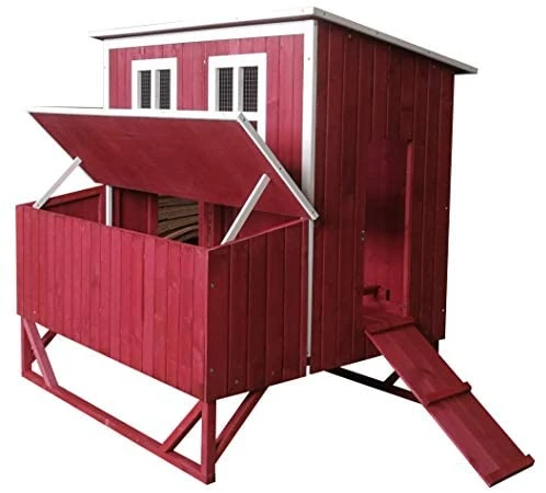 Mia's Pet Supply Omitree Large Wooden Chicken Coop for 4-8 Chickens - Durable Backyard Hen House 6 Mia's Pet Supply Omitree Large Wood Backyard Chicken Coop Hen House 4-8 Chickens