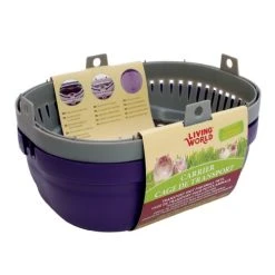 Mia's Pet Supply : Living World Pet Carrier, Purple/Grey : Cat Carrier : Pet Supplies
