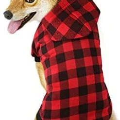 Mia's Pet Supply Apparel Plaid Dog Hoodie Sweatshirt Dog Sweater