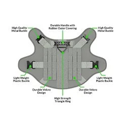 Mia's Pet Supply Tactical Dog Harness Bundle - No Pull Front Clip, MOLLE Vest, Leash & Bag - Peanut Brown (M) 46 Mia's Pet Supply Tactical Dog Harness Bundle Includes Tactical Leash & Tactical Bag. Working Dog MOLLE Vest With Handle, No Pulling Front Leash Clip, Hook & Dog Patch. (M (Neck:16