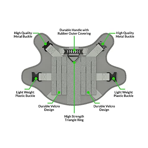 Mia's Pet Supply Tactical Dog Harness Bundle - No Pull Front Clip, MOLLE Vest, Leash & Bag - Peanut Brown (M) 23 Mia's Pet Supply Tactical Dog Harness Bundle Includes Tactical Leash & Tactical Bag. Working Dog MOLLE Vest With Handle, No Pulling Front Leash Clip, Hook & Dog Patch. (M (Neck:16"-22" ; Chest:25"-31"), Peanut Brown) Leashes And Harness
