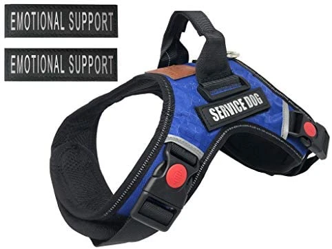 Mia's Pet Supply Reflective Dog Vest Harness - Woven Nylon & Neoprene Handle | ALBCORP Service 1 Mia's Pet Supply Leashes And Harness ALBCORP Service Dog Vest Harness - Reflective - Woven Nylon, Neoprene Handle