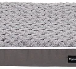 Mia's Pet Supply Ergonomic Foam Pet Dog Bed, 27 X 36 Inches, Grey Bedding