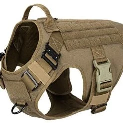 Mia's Pet Supply ICEFANG Tactical Dog Harness With 2X Metal Buckle, Leashes And Harness