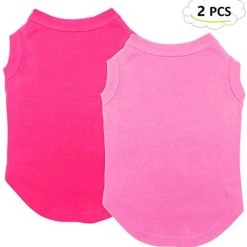 Mia's Pet Supply Chol&Vivi Dog Shirts Clothes, Dog Clothes T Shirt Vest Soft And Thin, 2pcs Blank Shirts Apparel
