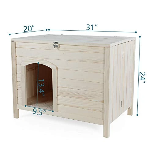 Promo Mia's Pet Supply Petsfit Portable Wooden Dog House - Durable & Stylish Pet Shelter 2 Mia's Pet Supply Petsfit Portable Wooden Dog House Houses, Pens & Crates