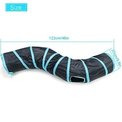 Mia's Pet Supply S-Type Cat Tunnel, 2 Way/3 Way/4 Way/5 Way Collapsible S-Shape