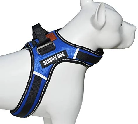 Mia's Pet Supply Reflective Dog Vest Harness - Woven Nylon & Neoprene Handle | ALBCORP Service 5 Mia's Pet Supply Leashes And Harness ALBCORP Service Dog Vest Harness - Reflective - Woven Nylon, Neoprene Handle