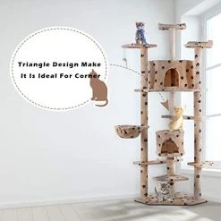 Mia's Pet Supply Tangkula Cat Tree, Kitten Condo Multi-Level Activity Tower Pet Furniture