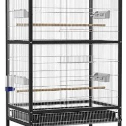 Mia's Pet Supply PawHut 54" Rolling Flight Cage Extra Large Bird House Aviary & Perches