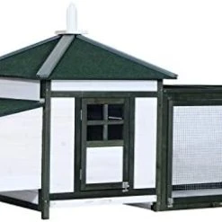 Mia's Pet Supply PawHut 77" Wooden Weatherproof Backyard Chicken Coop Kit