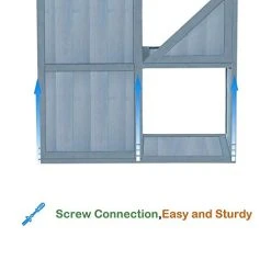 Mia's Pet Supply Mcombo Cat House With Scratcher, Wood Cat Condo Furniture