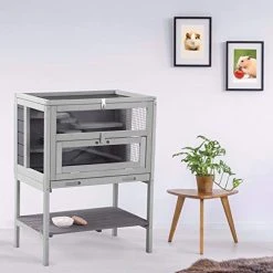 Mia's Pet Supply Rabbit Houses & Accessories Hamster Cage Wooden Rat House Indoor Outdoor