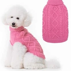 Mia's Pet Supply Turtleneck Knitted Dog Sweater Apparel