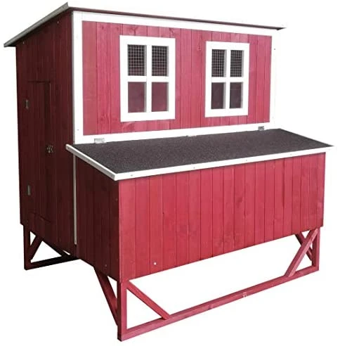 Mia's Pet Supply Omitree Large Wooden Chicken Coop for 4-8 Chickens - Durable Backyard Hen House 1 Mia's Pet Supply Omitree Large Wood Backyard Chicken Coop Hen House 4-8 Chickens