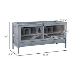 Mia's Pet Supply Wooden Rabbit House & Hamster Cage - Best Price for Small Pets 15 Mia's Pet Supply Rabbit Houses & Accessories PawHut Wooden Hamster Cage Rodent Mouse