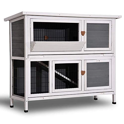 Mia's Pet Supply Lovupet 2-Story Outdoor Wooden Rabbit Hutch & Chicken Coop - Durable & Spacious Design 10 Mia's Pet Supply Lovupet 2 Story Outdoor Wooden Rabbit Hutch Chicken Coop