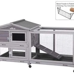 Mia's Pet Supply 62" Rabbit Hutch Indoor And Outdoor Bunny Cage Rabbit Houses & Accessories