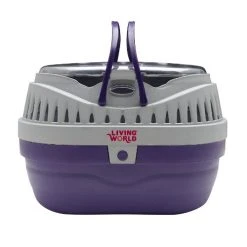 Mia's Pet Supply : Living World Pet Carrier, Purple/Grey : Cat Carrier : Pet Supplies